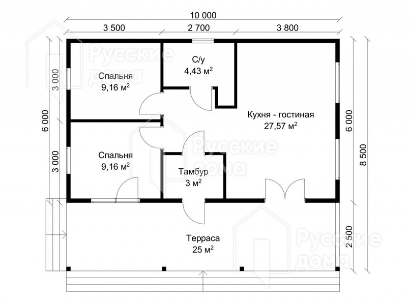 Проект каркасного дома «ДК091»