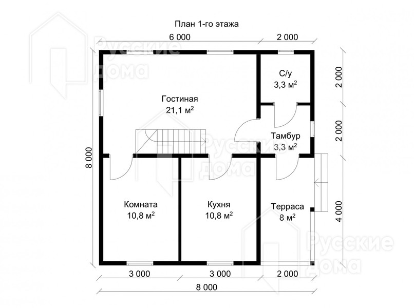 Проект каркасного дома «ДК174»